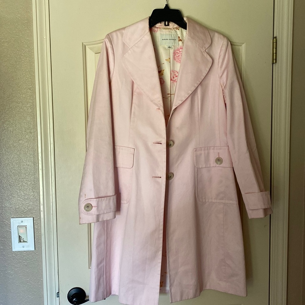 Banana Republic Pink Trench Coat